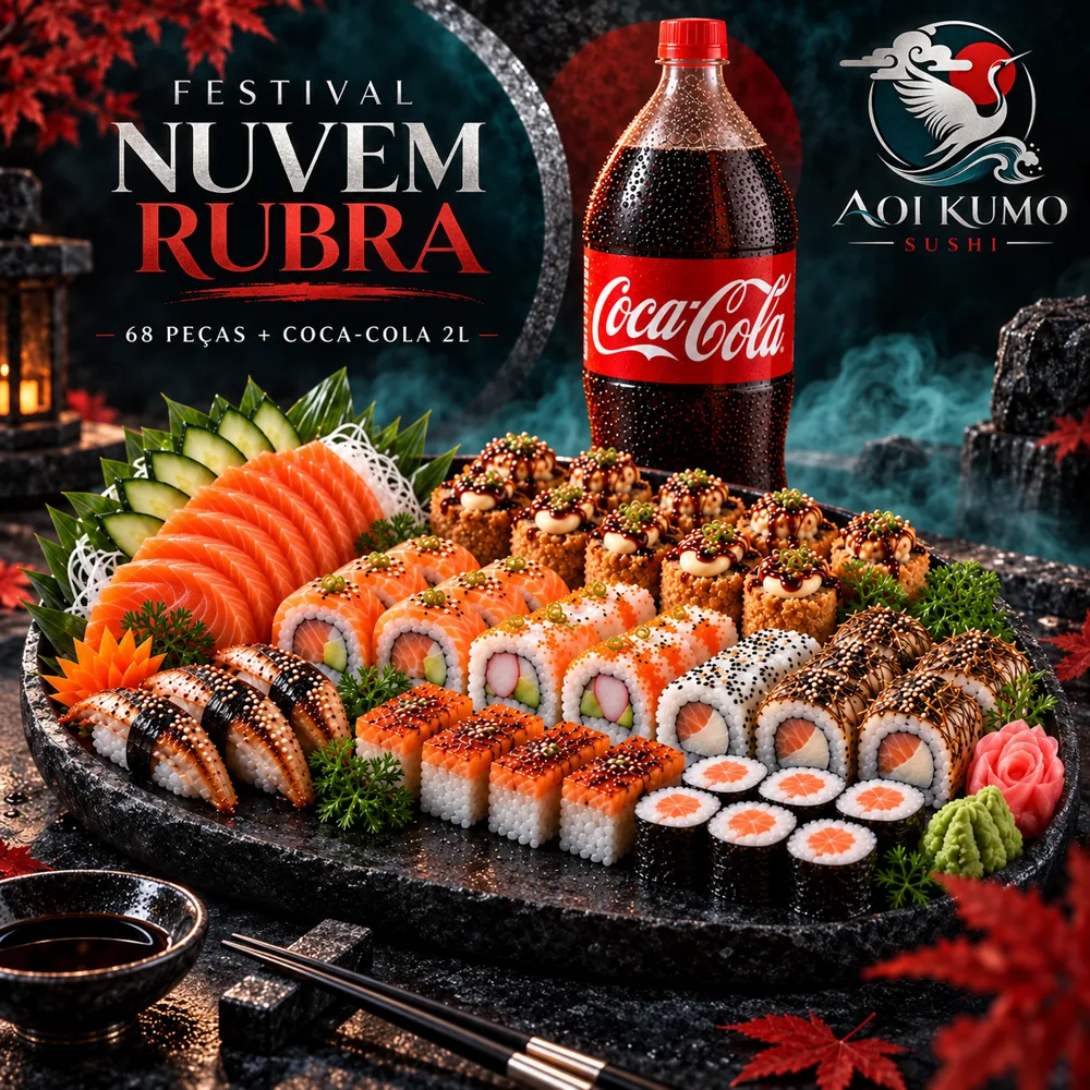 Festival Nuvem Rubra — 68 Peças + Coca-Cola 2L