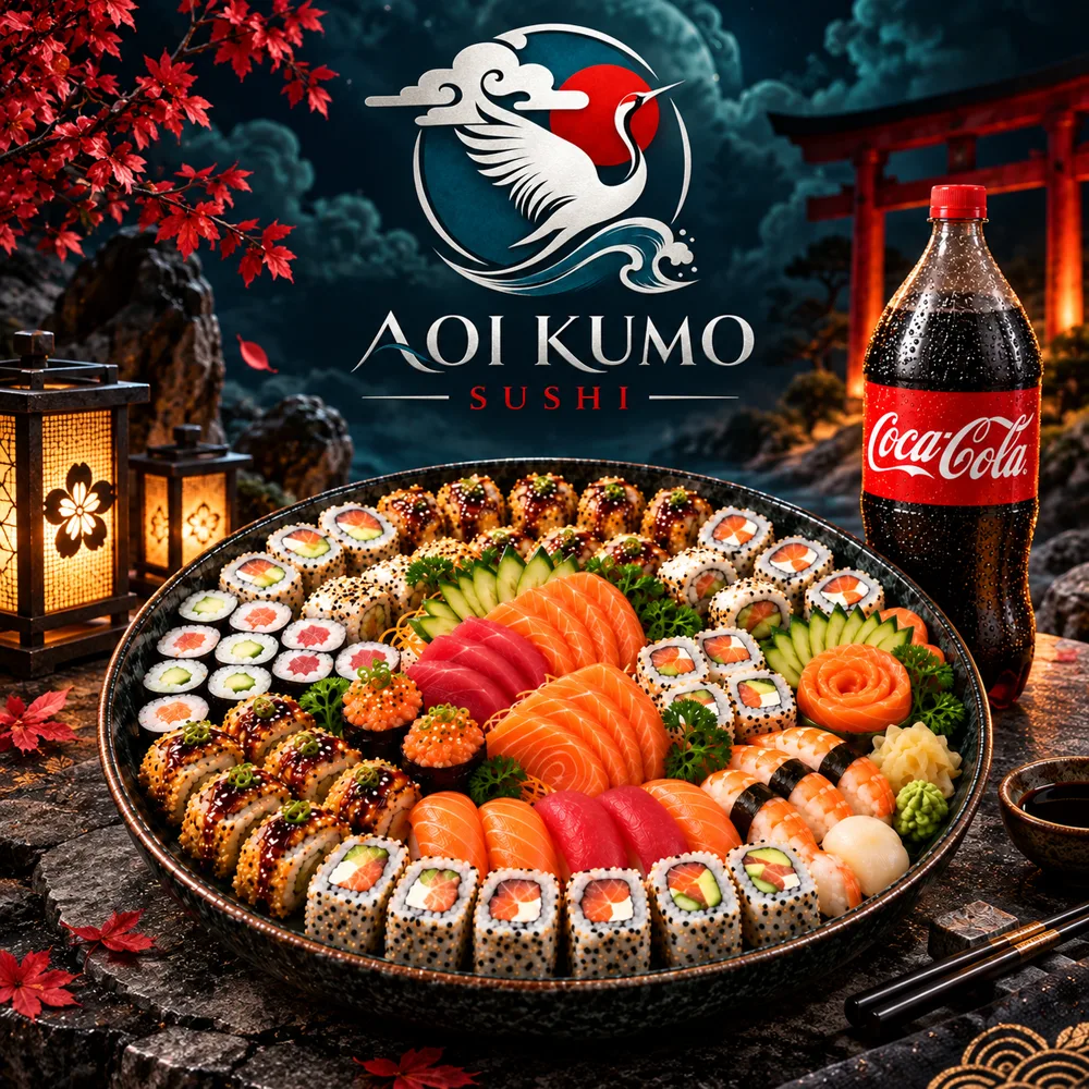 Banquete Kumo Imperial — 80 Peças + Coca-Cola 2L